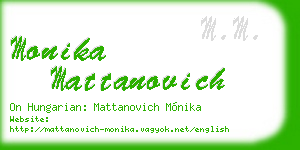 monika mattanovich business card