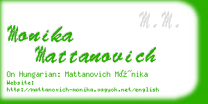 monika mattanovich business card